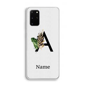 CaseCompany Charcoal Flora: Samsung Galaxy S20 Plus Transparant Hoesje