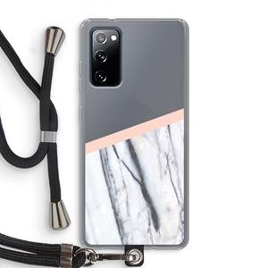 CaseCompany A touch of peach: Samsung Galaxy S20 FE / S20 FE 5G Transparant Hoesje met koord