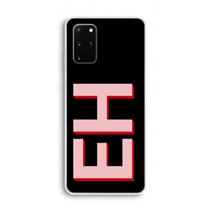 CaseCompany Monogram: Samsung Galaxy S20 Plus Transparant Hoesje