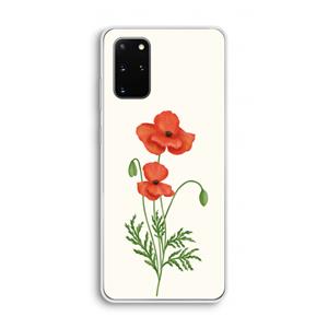 CaseCompany Red poppy: Samsung Galaxy S20 Plus Transparant Hoesje