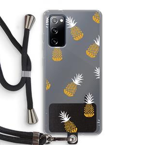 CaseCompany Ananasjes: Samsung Galaxy S20 FE / S20 FE 5G Transparant Hoesje met koord