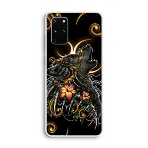 CaseCompany Huilende Wolf: Samsung Galaxy S20 Plus Transparant Hoesje
