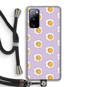 CaseCompany Bacon to my eggs #1: Samsung Galaxy S20 FE / S20 FE 5G Transparant Hoesje met koord
