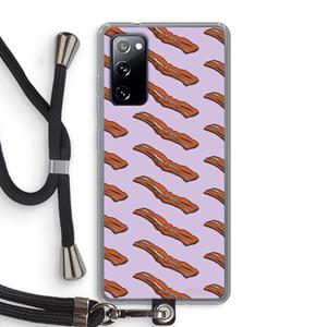 CaseCompany Bacon to my eggs #2: Samsung Galaxy S20 FE / S20 FE 5G Transparant Hoesje met koord