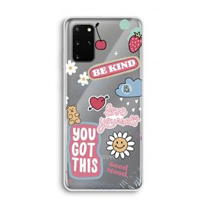 CaseCompany Positivity: Samsung Galaxy S20 Plus Transparant Hoesje