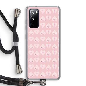 CaseCompany Ass 'n Titties: Samsung Galaxy S20 FE / S20 FE 5G Transparant Hoesje met koord