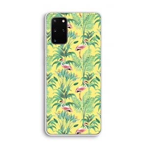 CaseCompany Flamingo party: Samsung Galaxy S20 Plus Transparant Hoesje