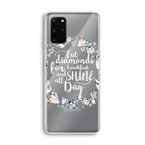 CaseCompany Diamonds: Samsung Galaxy S20 Plus Transparant Hoesje