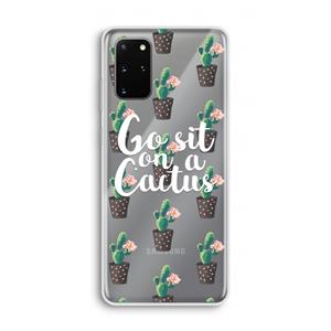 CaseCompany Cactus quote: Samsung Galaxy S20 Plus Transparant Hoesje