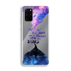 CaseCompany Stars quote: Samsung Galaxy S20 Plus Transparant Hoesje
