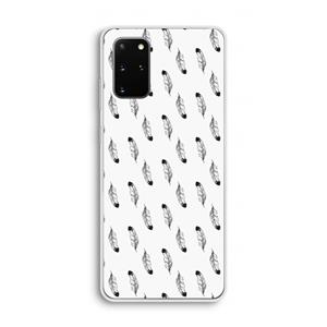 CaseCompany Pluimen: Samsung Galaxy S20 Plus Transparant Hoesje