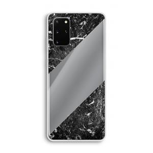 CaseCompany Zwart marmer: Samsung Galaxy S20 Plus Transparant Hoesje