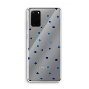 CaseCompany Blauwe stippen: Samsung Galaxy S20 Plus Transparant Hoesje