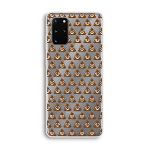 CaseCompany Poop emoji: Samsung Galaxy S20 Plus Transparant Hoesje