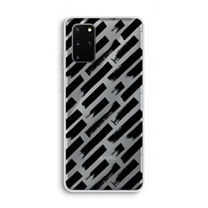 CaseCompany Zwarte vegen: Samsung Galaxy S20 Plus Transparant Hoesje