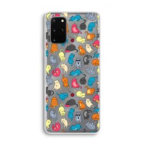 CaseCompany Kleurrijke katten: Samsung Galaxy S20 Plus Transparant Hoesje