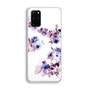 CaseCompany Waterverf bloemen: Samsung Galaxy S20 Plus Transparant Hoesje