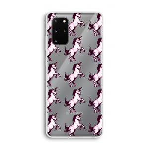 CaseCompany Musketon Unicorn: Samsung Galaxy S20 Plus Transparant Hoesje