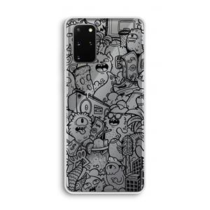 CaseCompany Vexx Black City : Samsung Galaxy S20 Plus Transparant Hoesje