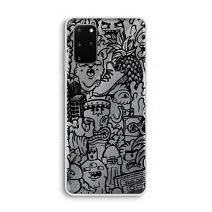 CaseCompany Vexx Black Mixtape: Samsung Galaxy S20 Plus Transparant Hoesje