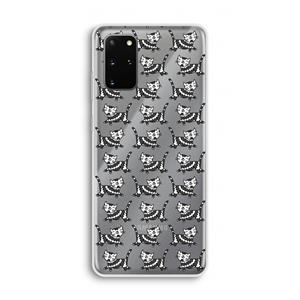 CaseCompany Zwarte poes: Samsung Galaxy S20 Plus Transparant Hoesje