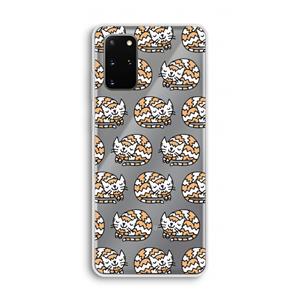 CaseCompany Slapende poes: Samsung Galaxy S20 Plus Transparant Hoesje