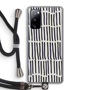 CaseCompany Moroccan stripes: Samsung Galaxy S20 FE / S20 FE 5G Transparant Hoesje met koord
