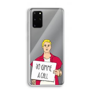 CaseCompany Gimme a call: Samsung Galaxy S20 Plus Transparant Hoesje