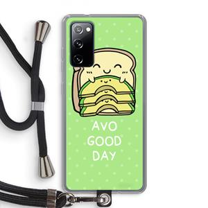 CaseCompany Avo Good Day: Samsung Galaxy S20 FE / S20 FE 5G Transparant Hoesje met koord
