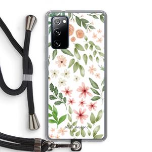 CaseCompany Botanical sweet flower heaven: Samsung Galaxy S20 FE / S20 FE 5G Transparant Hoesje met koord