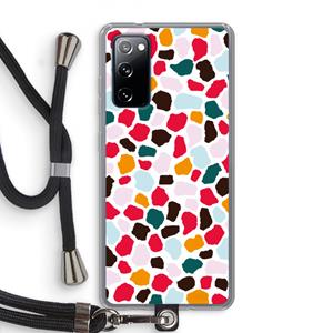CaseCompany Colored Giraffe: Samsung Galaxy S20 FE / S20 FE 5G Transparant Hoesje met koord