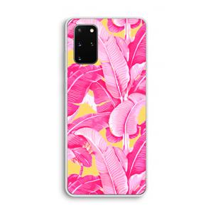 CaseCompany Pink Banana: Samsung Galaxy S20 Plus Transparant Hoesje