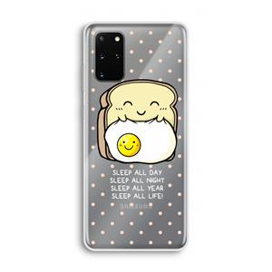CaseCompany Sleep All Day: Samsung Galaxy S20 Plus Transparant Hoesje