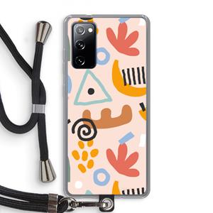 CaseCompany Abstract: Samsung Galaxy S20 FE / S20 FE 5G Transparant Hoesje met koord