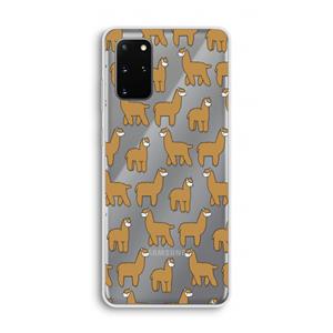 CaseCompany Alpacas: Samsung Galaxy S20 Plus Transparant Hoesje
