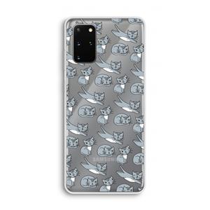 CaseCompany Poezen: Samsung Galaxy S20 Plus Transparant Hoesje