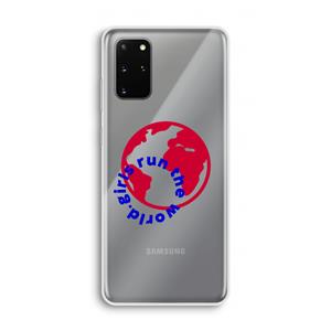 CaseCompany Run The World: Samsung Galaxy S20 Plus Transparant Hoesje