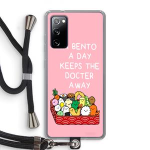 CaseCompany Bento a day: Samsung Galaxy S20 FE / S20 FE 5G Transparant Hoesje met koord