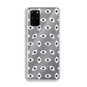 CaseCompany Eyes pattern: Samsung Galaxy S20 Plus Transparant Hoesje