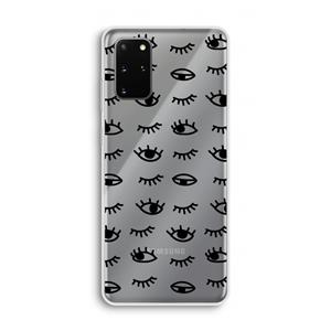CaseCompany Eye pattern #2: Samsung Galaxy S20 Plus Transparant Hoesje