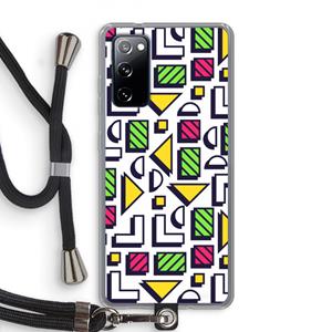 CaseCompany 8-bit N°4: Samsung Galaxy S20 FE / S20 FE 5G Transparant Hoesje met koord