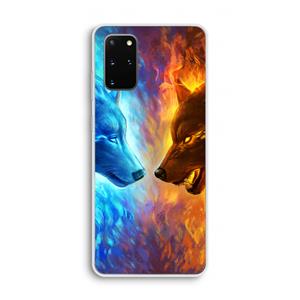 CaseCompany Fire & Ice: Samsung Galaxy S20 Plus Transparant Hoesje