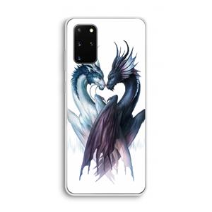 CaseCompany Yin Yang Dragons: Samsung Galaxy S20 Plus Transparant Hoesje