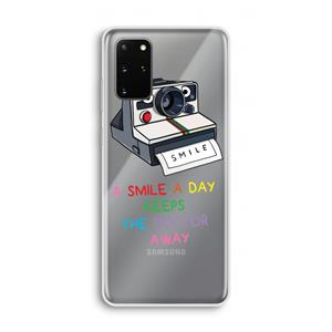 CaseCompany Smile: Samsung Galaxy S20 Plus Transparant Hoesje