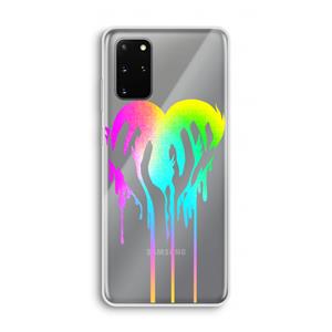CaseCompany Hold My Heart: Samsung Galaxy S20 Plus Transparant Hoesje
