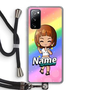 CaseCompany Chibi Maker vrouw: Samsung Galaxy S20 FE / S20 FE 5G Transparant Hoesje met koord