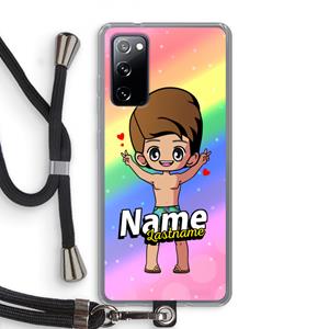 CaseCompany Chibi Maker man: Samsung Galaxy S20 FE / S20 FE 5G Transparant Hoesje met koord