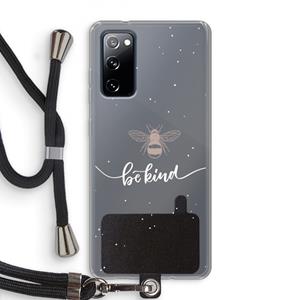 CaseCompany Be(e) kind: Samsung Galaxy S20 FE / S20 FE 5G Transparant Hoesje met koord
