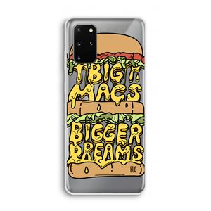 CaseCompany Big Macs Bigger Dreams: Samsung Galaxy S20 Plus Transparant Hoesje