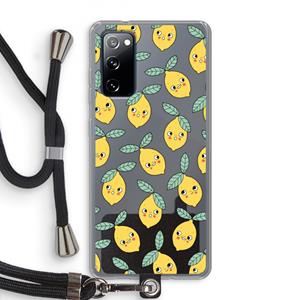 CaseCompany Citroenen: Samsung Galaxy S20 FE / S20 FE 5G Transparant Hoesje met koord